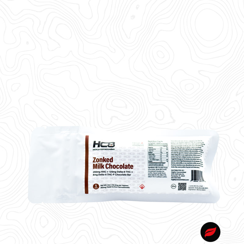 Zonked Chocolate Bars 385mg (HHC+D9+THCP)