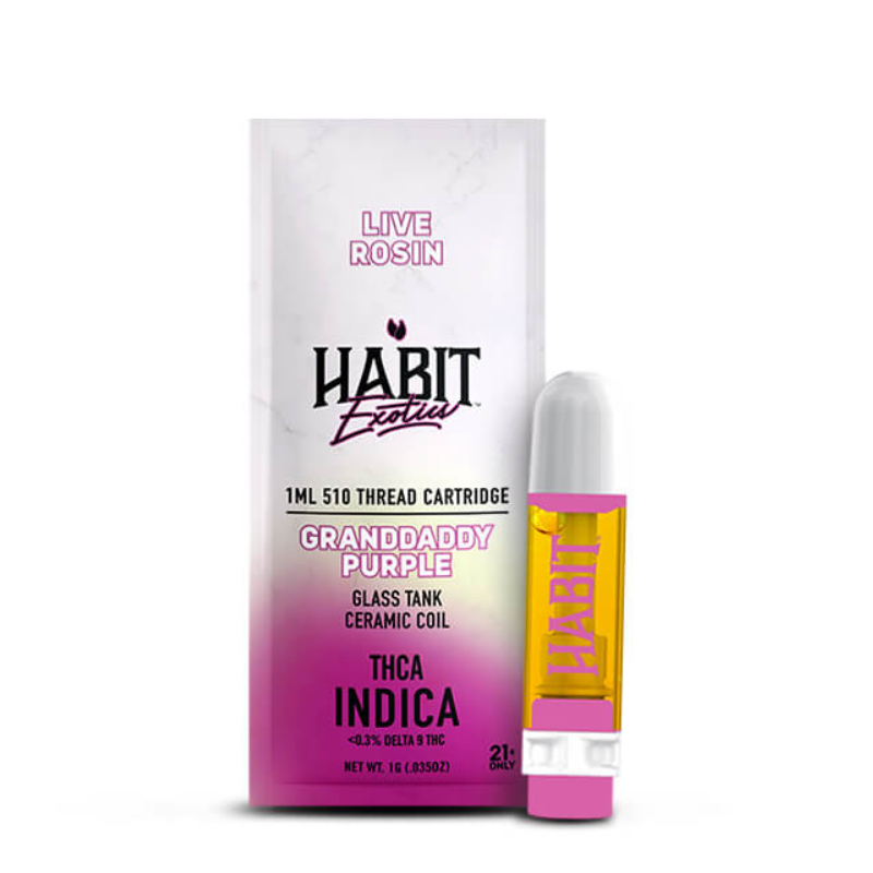 Habit Exotics 1G THCA Live Rosin Cartridges