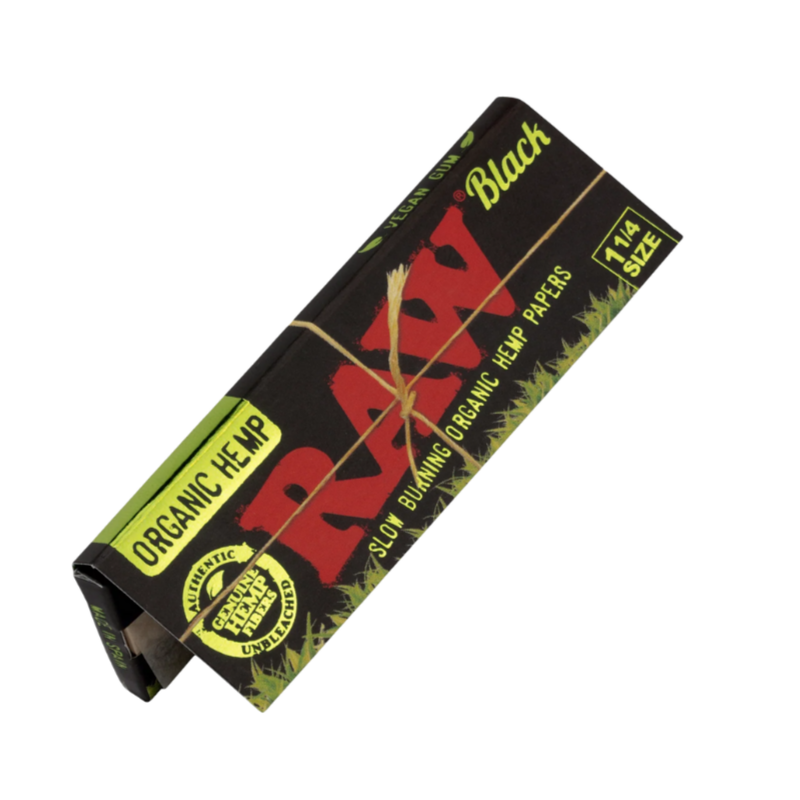RAW™ Black 1 1/4 Organic Hemp Rolling Papers