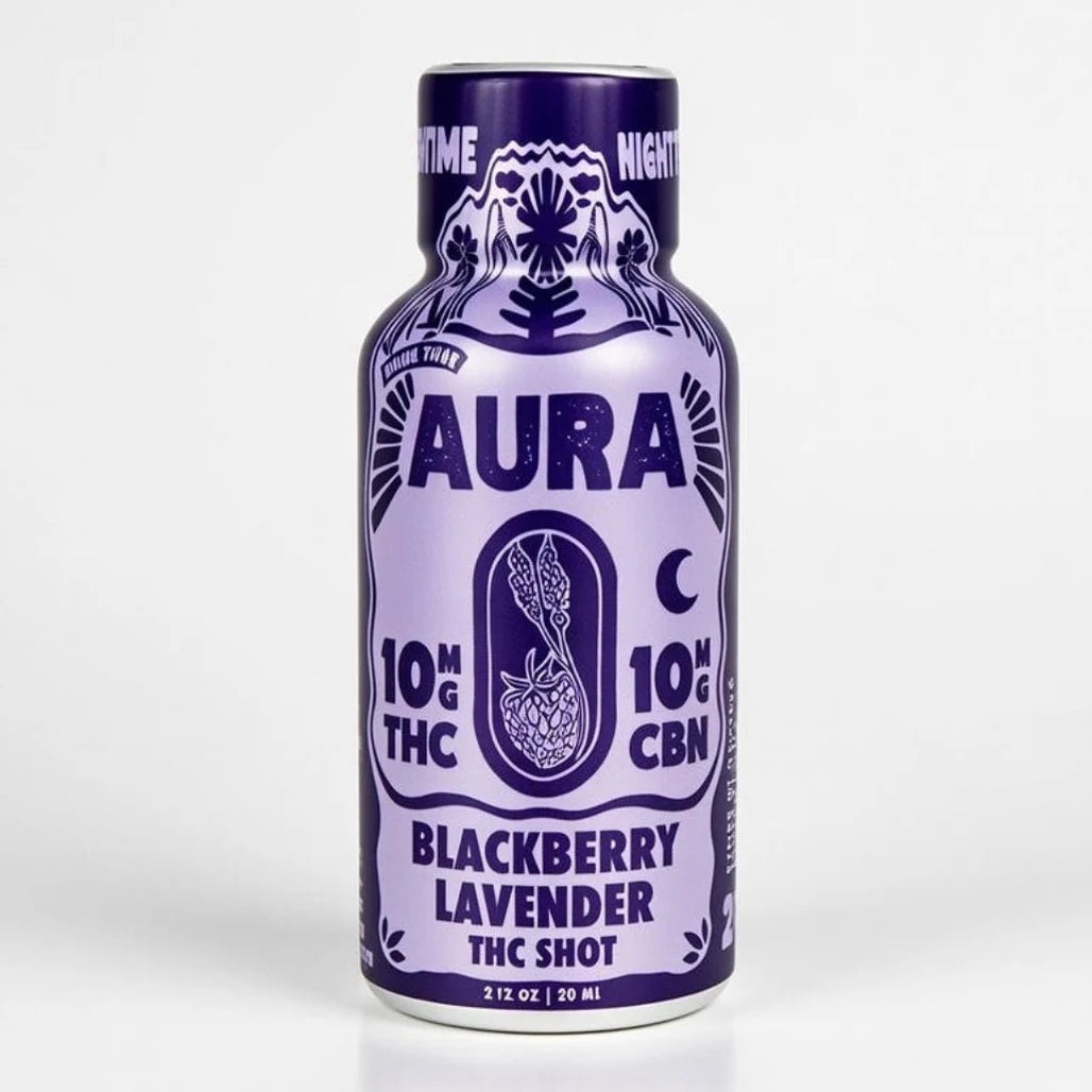 Aura Blackberry Lavender 10mg THC + 10mg CBN shot