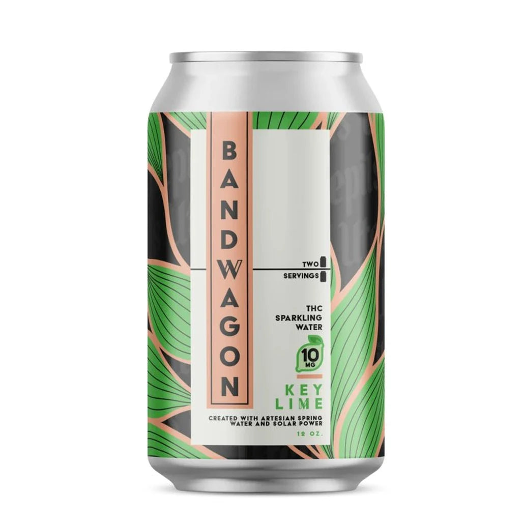 Bandwagon Key Lime 10mg THC sparkling water can