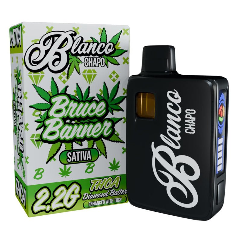 Bruce Banner Chapo Blanco 2.2g THCA THCP Disposable VapeBruce Banner Chapo Blanco 2.2g Diamond Batter Disposable Vape