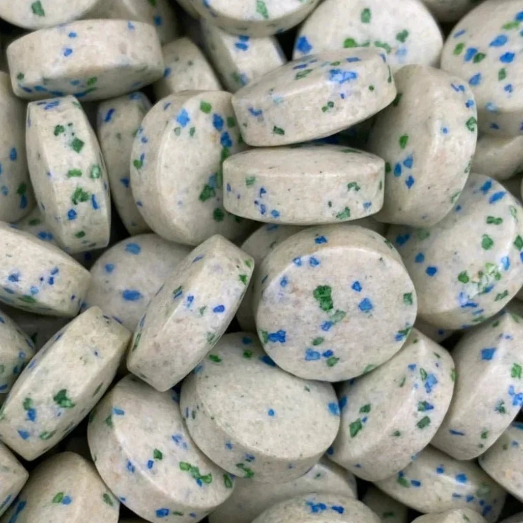 Close-up of Crested River Mini Mints tablets