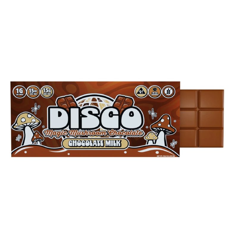 Disco Magic Chocolate Milk Mushroom Chocolate Bar 15g