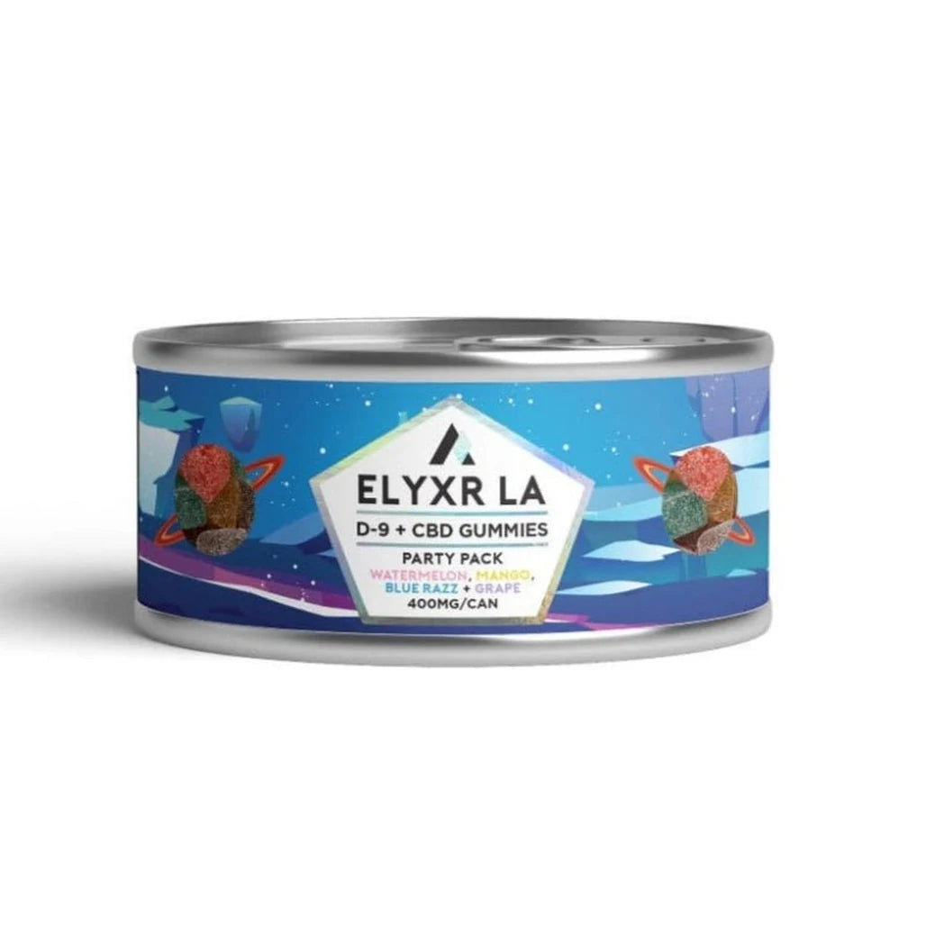 Elyxr LA Delta-9 + CBD Gummies Party Pack tin