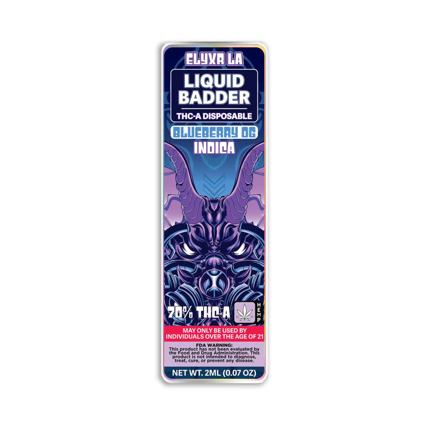 Elyxr LA Blueberry OG 70% THCa Liquid Badder Disposable 2g – Blueberry Muffin Nighttime Indica