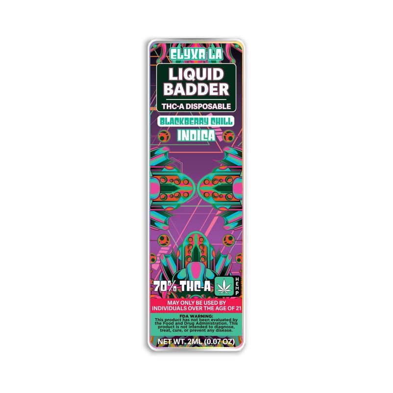 Elyxr LA Blackberry Chill 70% THCa Liquid Badder Disposable 2g – Sweet Indica Couch-Lock