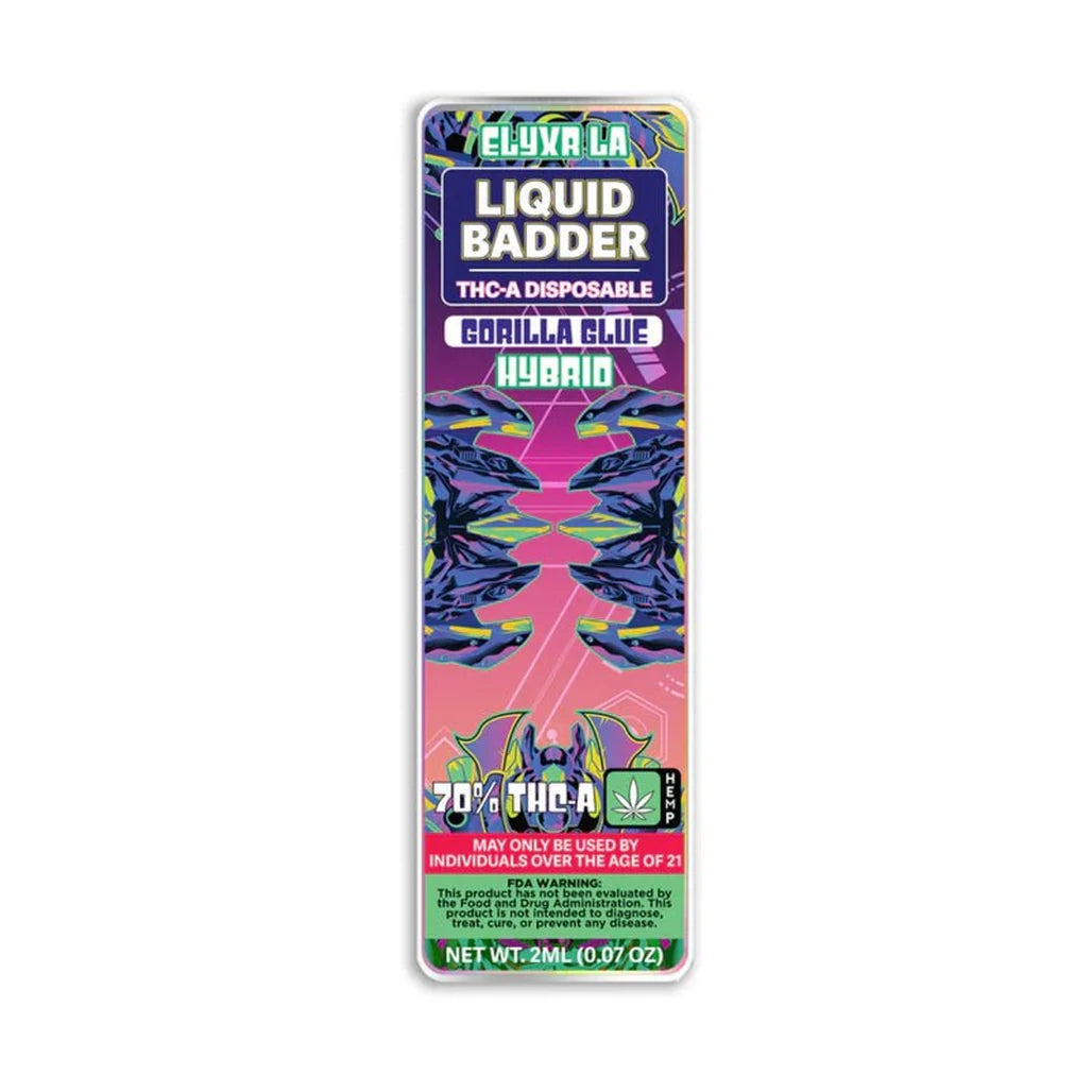 Elyxr LA Gorilla Glue THCa liquid badder disposable 2g (hybrid)