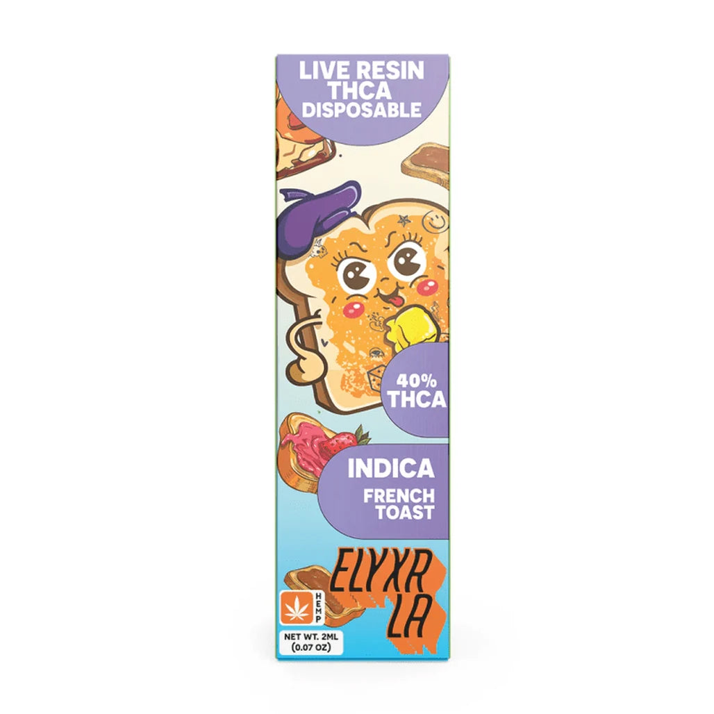 Elyxr LA French Toast 2g live resin THCA disposable (indica)
