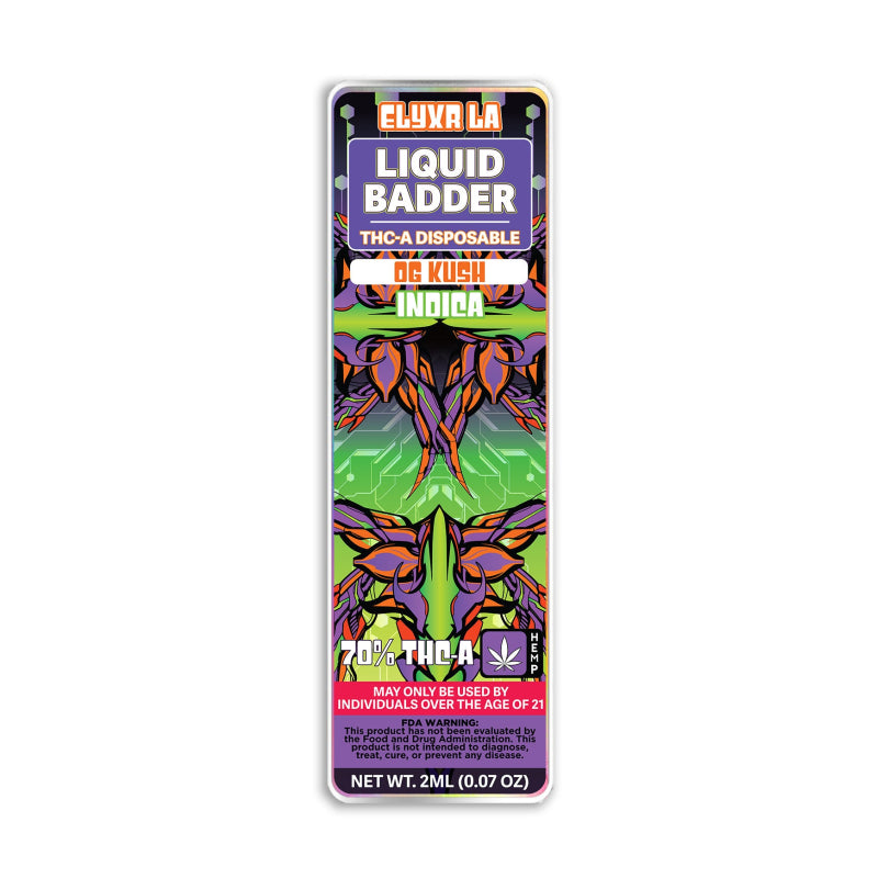 Elyxr LA OG Kush 70% THCa Liquid Badder Disposable 2g – Classic Indica Relaxation