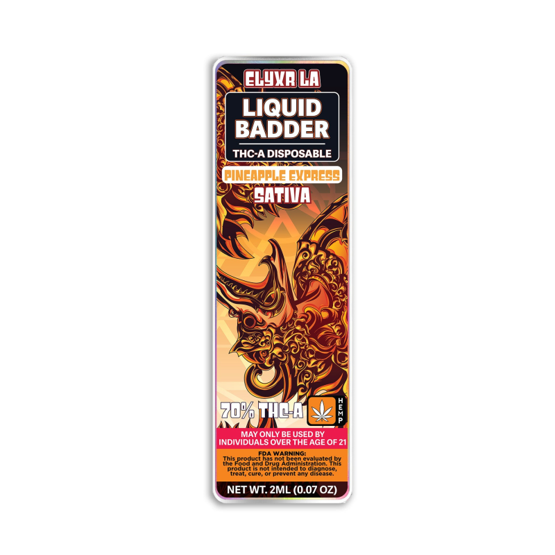 Elyxr LA Pineapple Express 70% THCa Liquid Badder Disposable 2g – Tropical Sativa