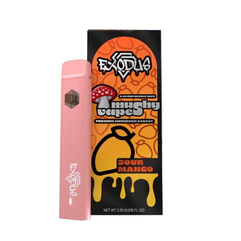 Exodus Mushy Vapes Sour Mango 2.2g Functional Mushroom Disposable β Sweet-Tart Exotic Mango Kick