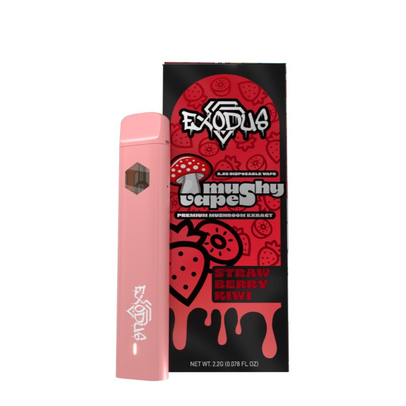 Exodus Mushy Vapes Strawberry Kiwi 2.2g Mushroom Disposable β Juicy Strawberry-Kiwi Mood Lift