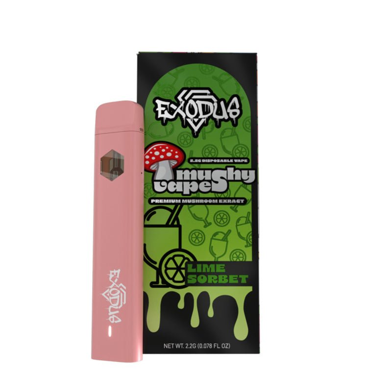 Exodus Mushy Vapes Lime Sorbet 2.2g Mushroom Disposable β Cool Creamy Lime Dessert Vibe