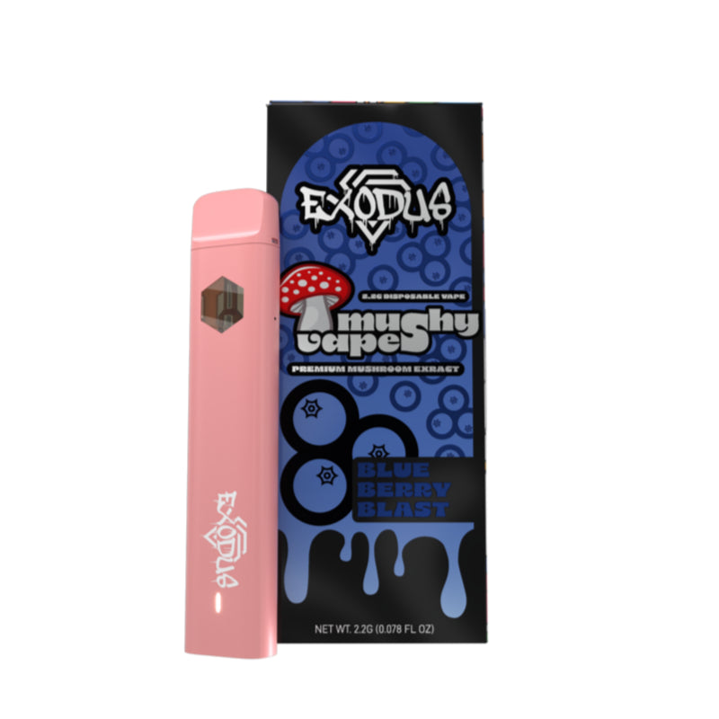Exodus Mushy Vapes Blueberry Blast 2.2g Functional Mushroom Disposable – Sweet Blueberry Euphoria