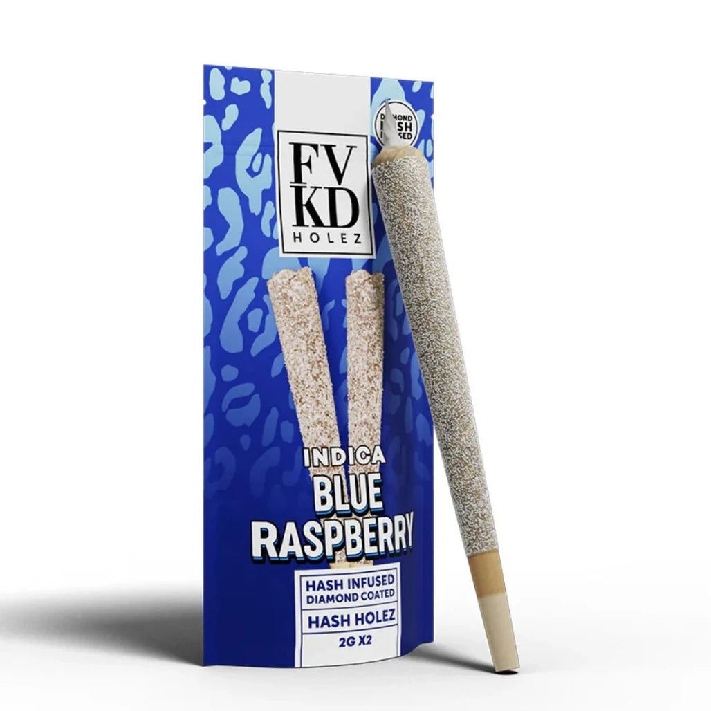 FVKD Hash Holez 2 × 2g THC-A pre-rolls, Blue Raspberry (indica)