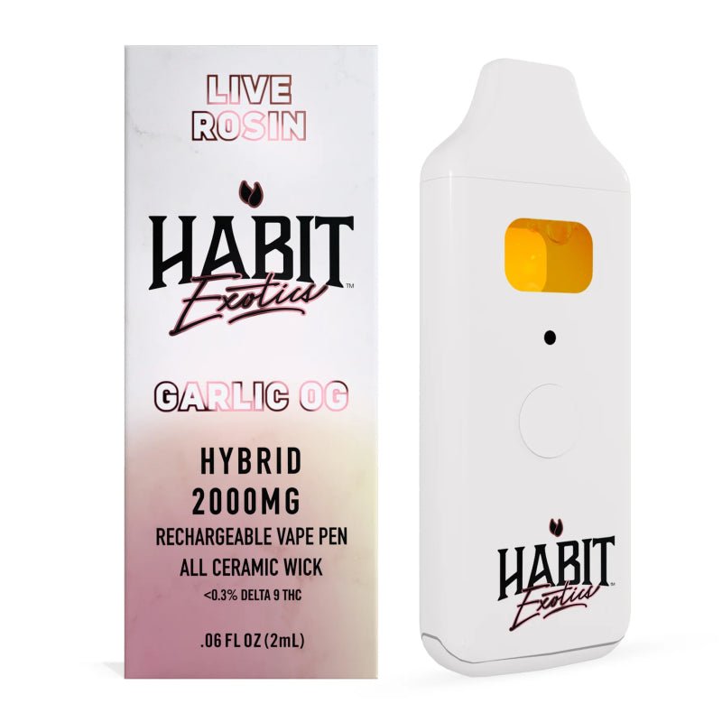 Habit Garlic OG 2G Live Rosin THCA Disposable β Earthy Hybrid