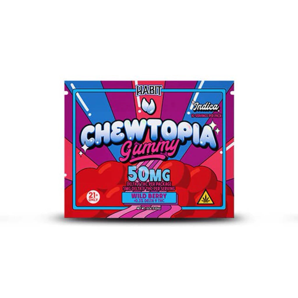 Habit Chewtopia 50mg Delta-9 Gummies Strawberry Lemonade Sativa pack