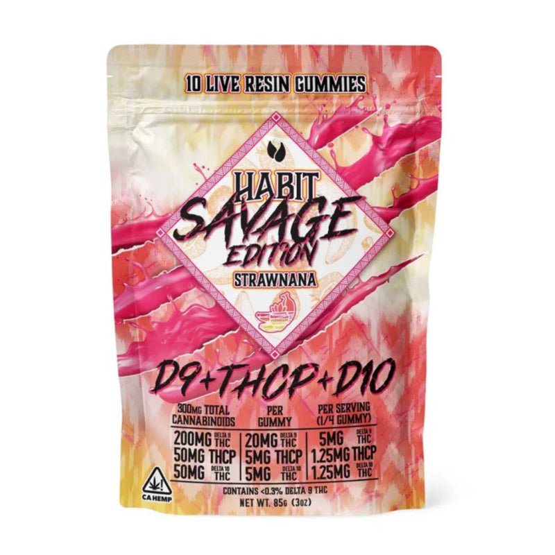 Habit Savage Strawnana 30mg THC-P Blend Gummies