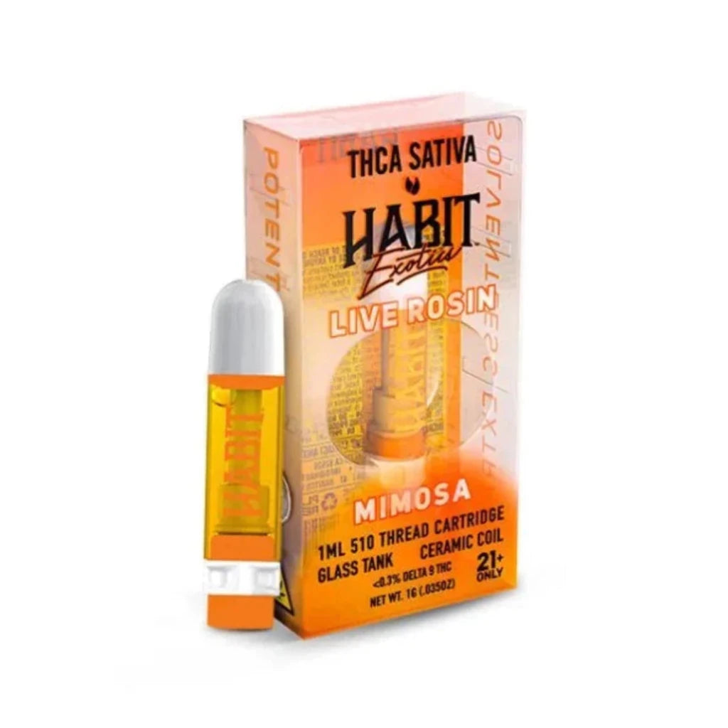 Habit THCA Live Rosin Exotic Cartridge 1g – Mimosa (Sativa)