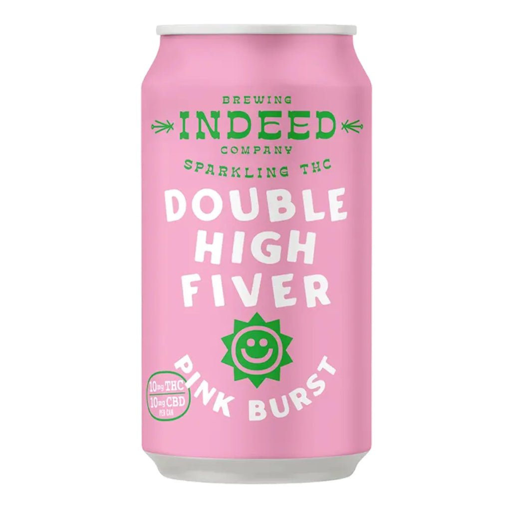 Indeed Double High Fiver Pink Burst 10mg THC + 10mg CBD Drink