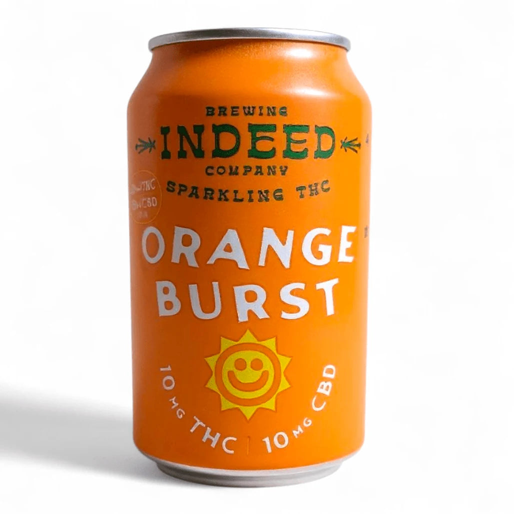 Indeed Double High Fiver Orange Burst 10mg THC + 10mg CBD can