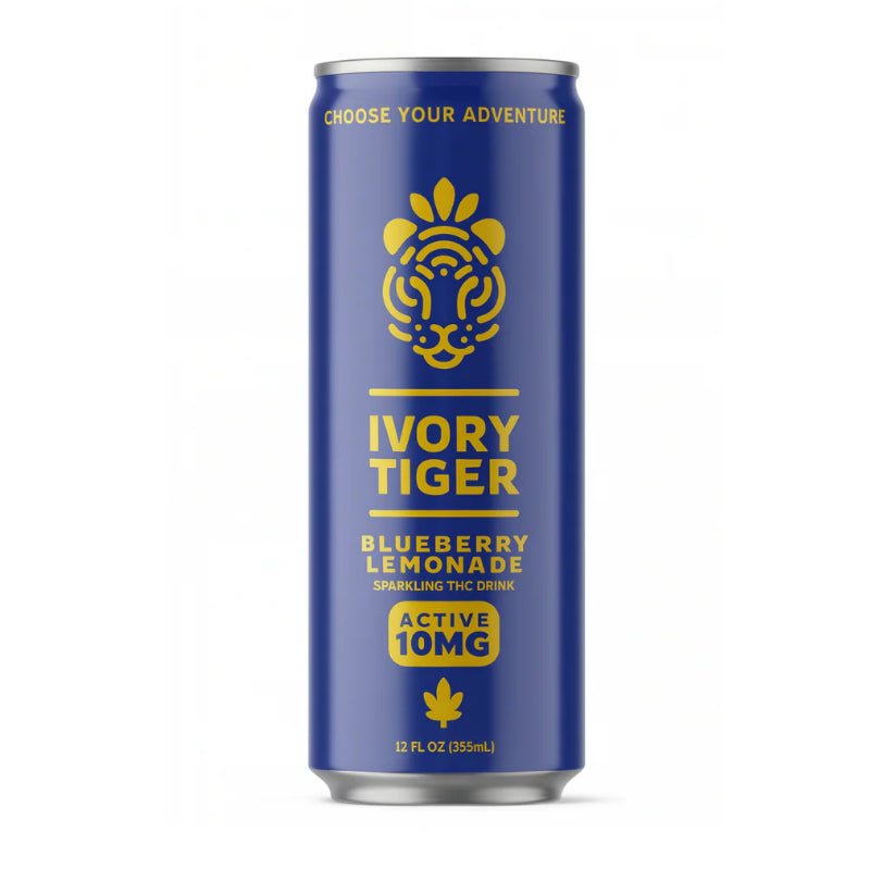 Ivory Tiger Blueberry Lemonade 10mg THC + 50mg Caffeine Drink