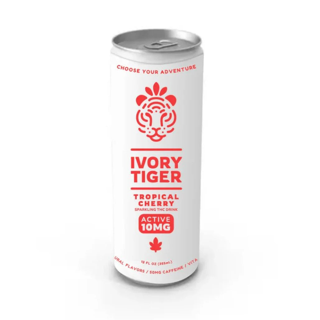 Ivory Tiger Active Tropical Cherry 10mg THC + caffeine can