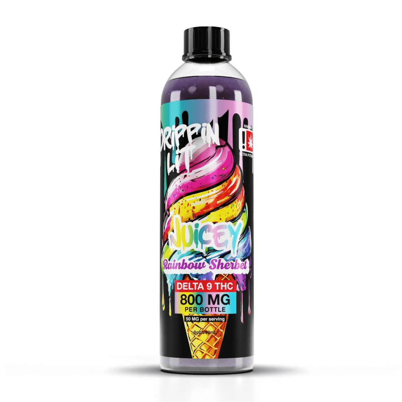 Juicey Drippin Lit Rainbow Sherbet Delta-9 Syrup 800mg