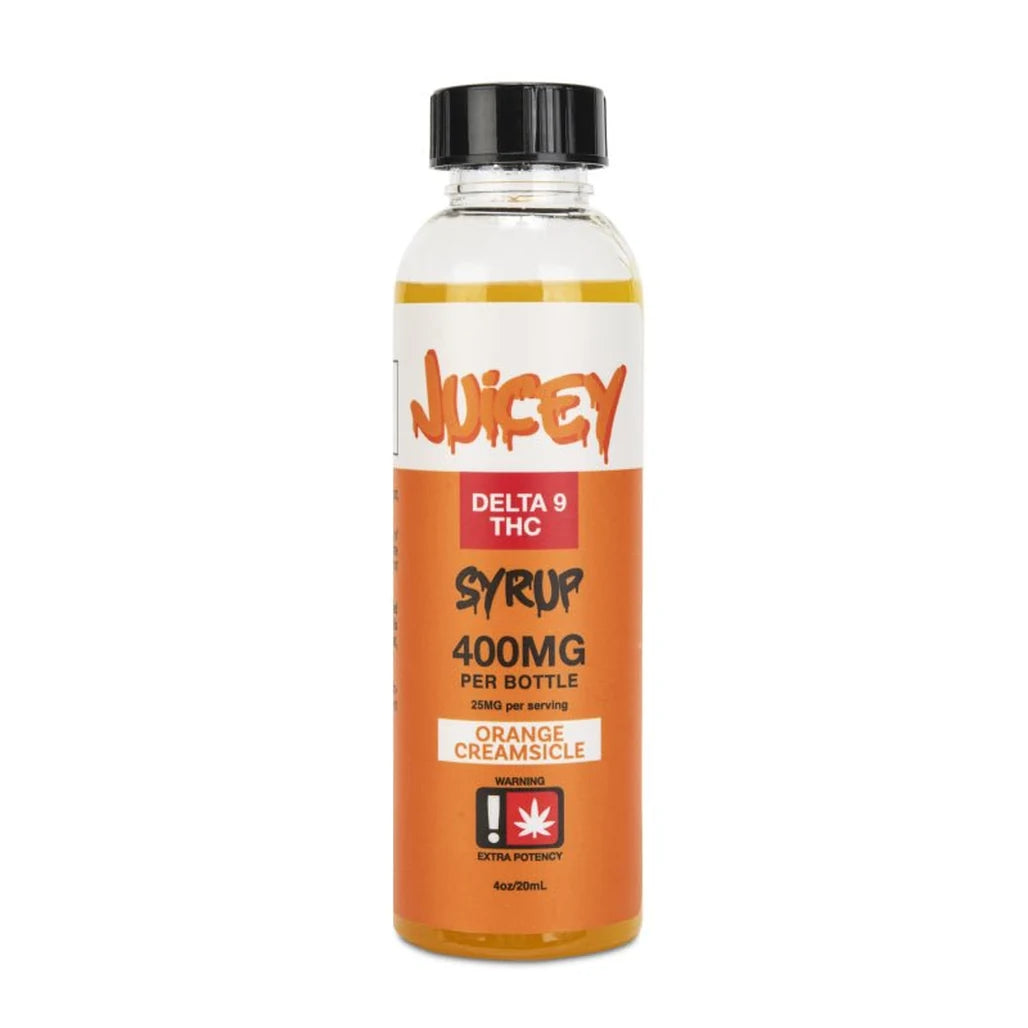 Juicey Orange Creamsicle Delta-9 THC syrup bottle