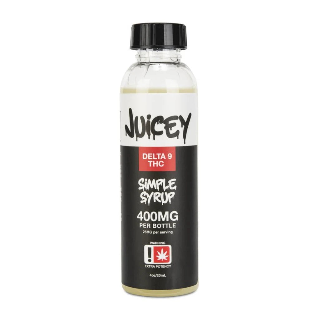 Juicey Simple Syrup Delta-9 THC syrup bottle