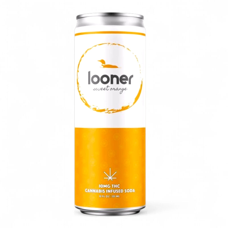 Looner 10mg THC Drinks – Sweet Orange, Wild Grape, Rootbeer, Pink Lemonade, Dew & More | 12 oz