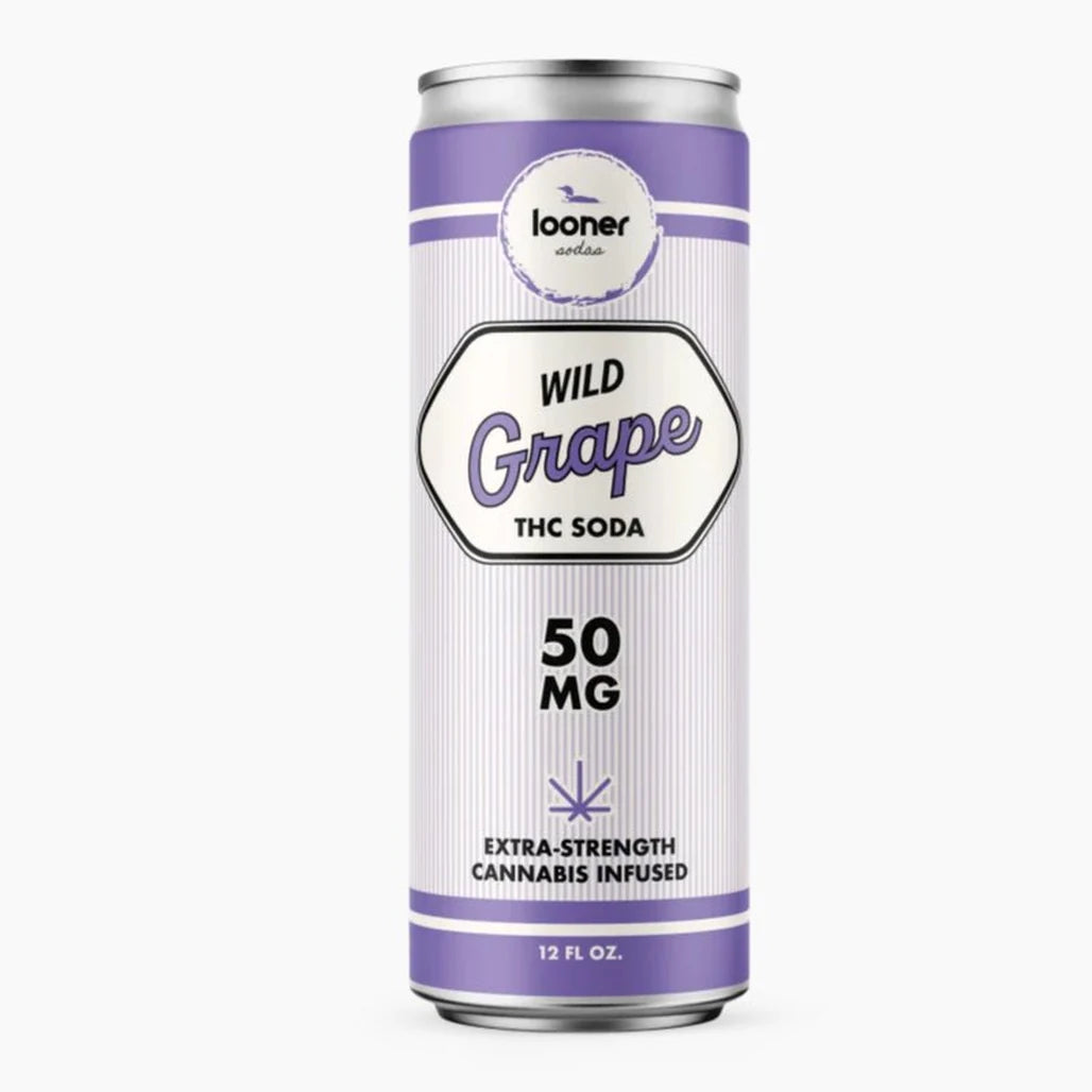 Looner Wild Grape 50mg Delta-9 THC soda can