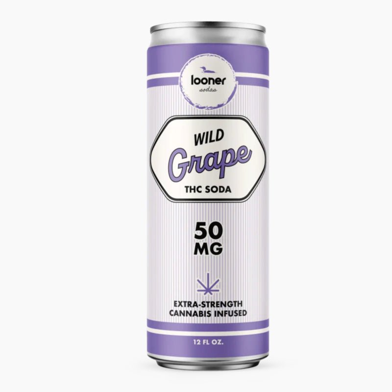 Looner Wild Grape 50mg Delta-9 THC Soda