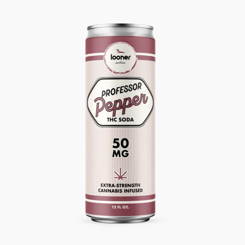 Looner Professor Pepper 50mg Delta-9 THC Soda