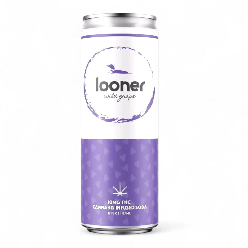 Looner 10mg THC Drinks – Sweet Orange, Wild Grape, Rootbeer, Pink Lemonade, Dew & More | 12 oz