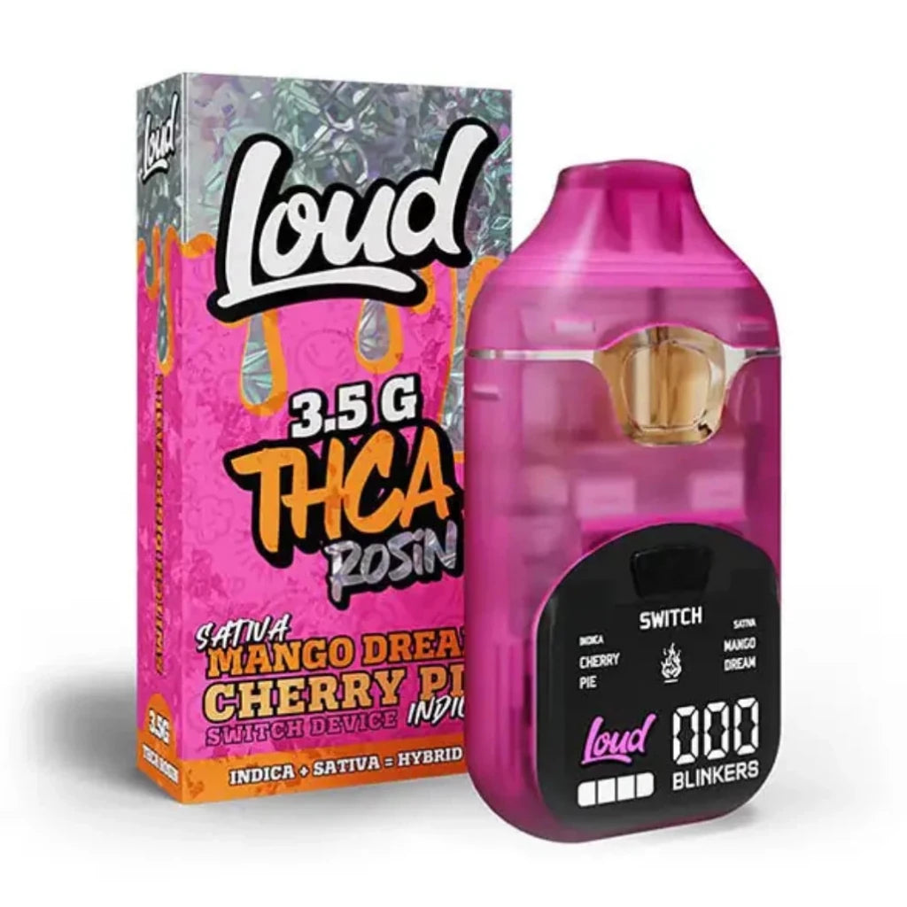Loud 3.5g THCA Rosin Switch — Mango Dream + Cherry Pie dual-chamber disposable