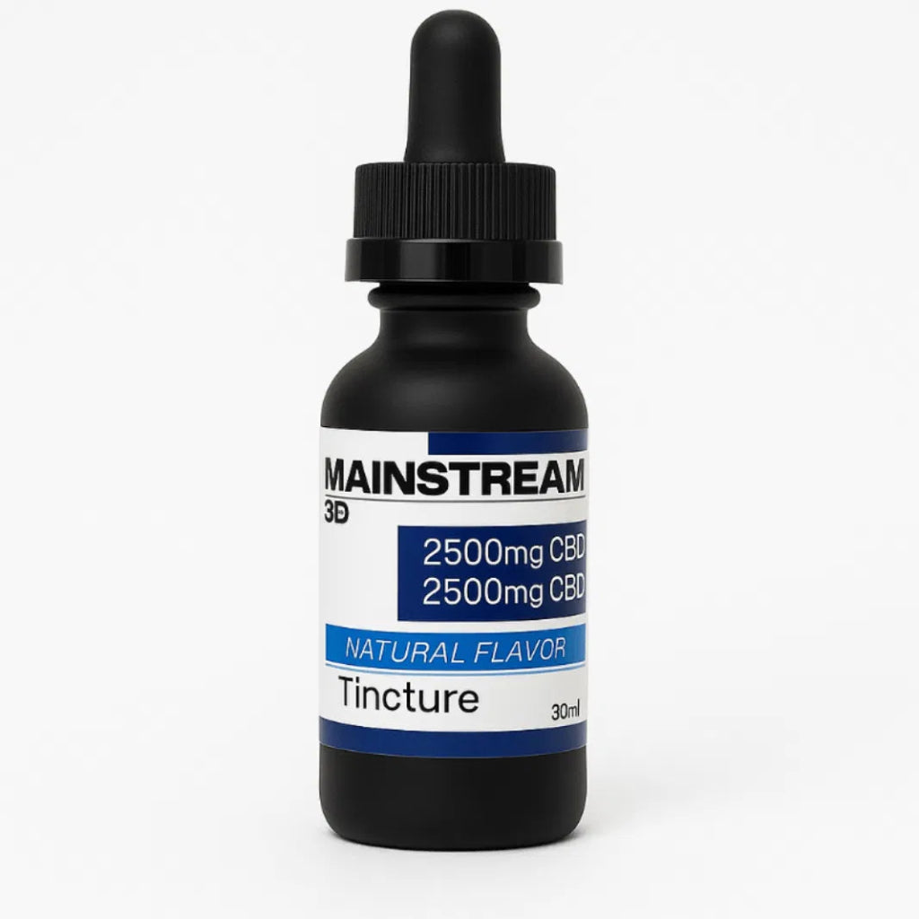 Mainstream CBD + CBG Full Spectrum Tincture 2500mg or 5000mg – Natural or Peppermint