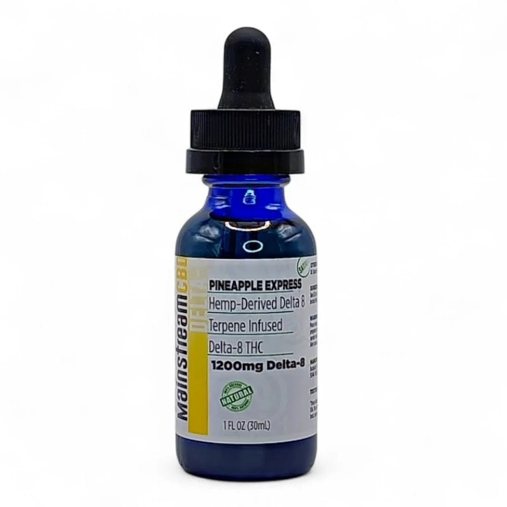 Mainstream CBD Delta-8 THC Tincture Pineapple Express (Sativa), 30mL bottle