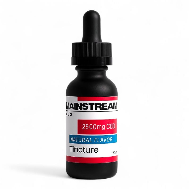 Mainstream CBD Full Spectrum Tincture 1250mg or 2500mg – Natural or Peppermint