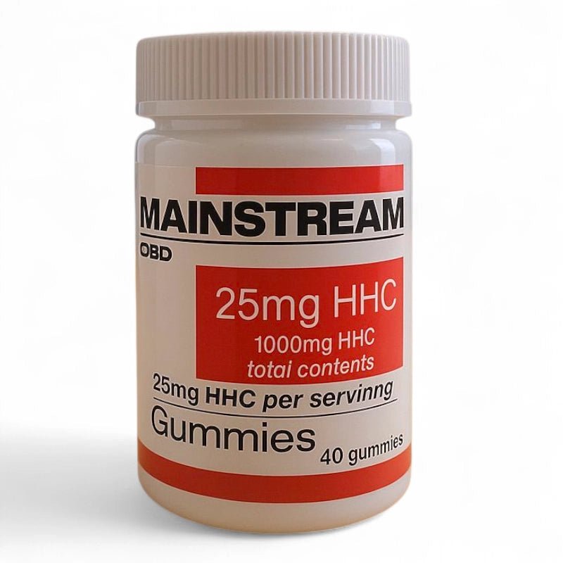 Mainstream CBD HHC Gummies 25mg – 40 Count Mixed Fruit (1,000mg Total)