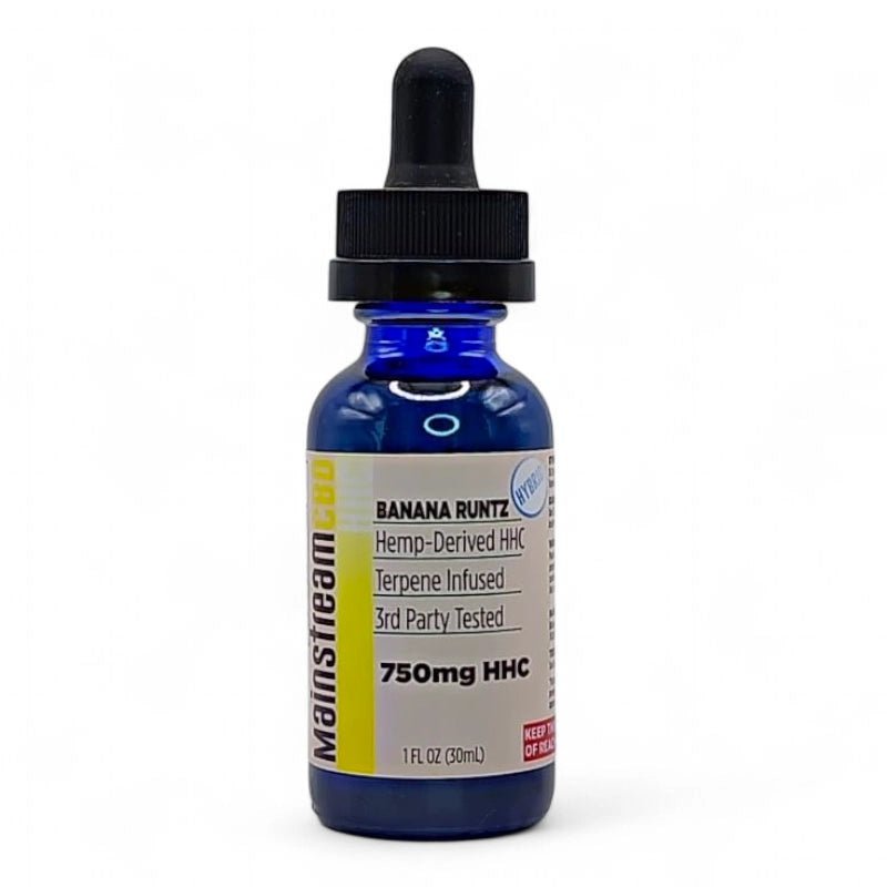 Mainstream CBD HHC Tincture 750mg or 1500mg – Purple Punch, Banana