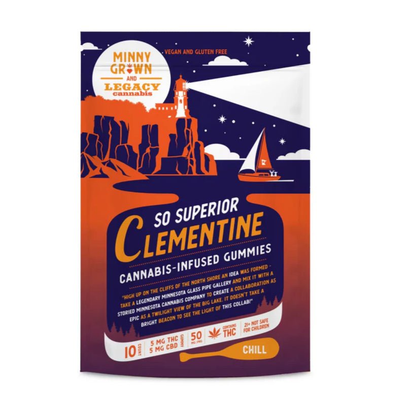 Minny Grown Superior Clementine THC Gummies 5mg – 10 Pack Bright Citrus Sativa