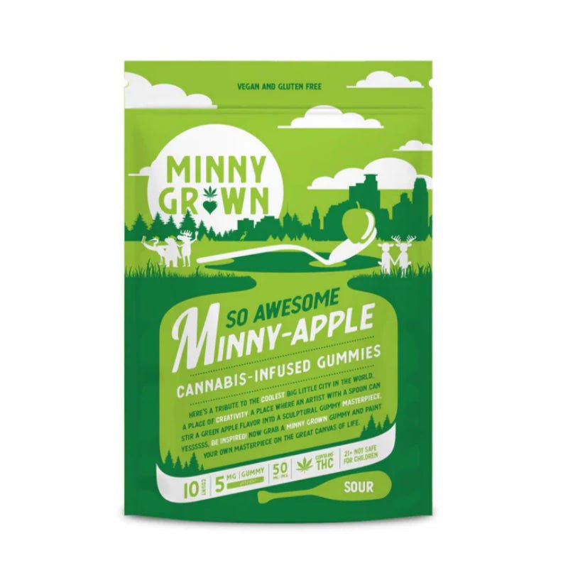 Minny Grown Minny Apple THC Gummies 5mg – 10 Pack Green Apple Creative THC