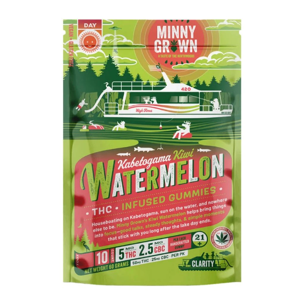 Minny Grown Kabetogama Kiwi Watermelon THC + CBC gummies 10-pack