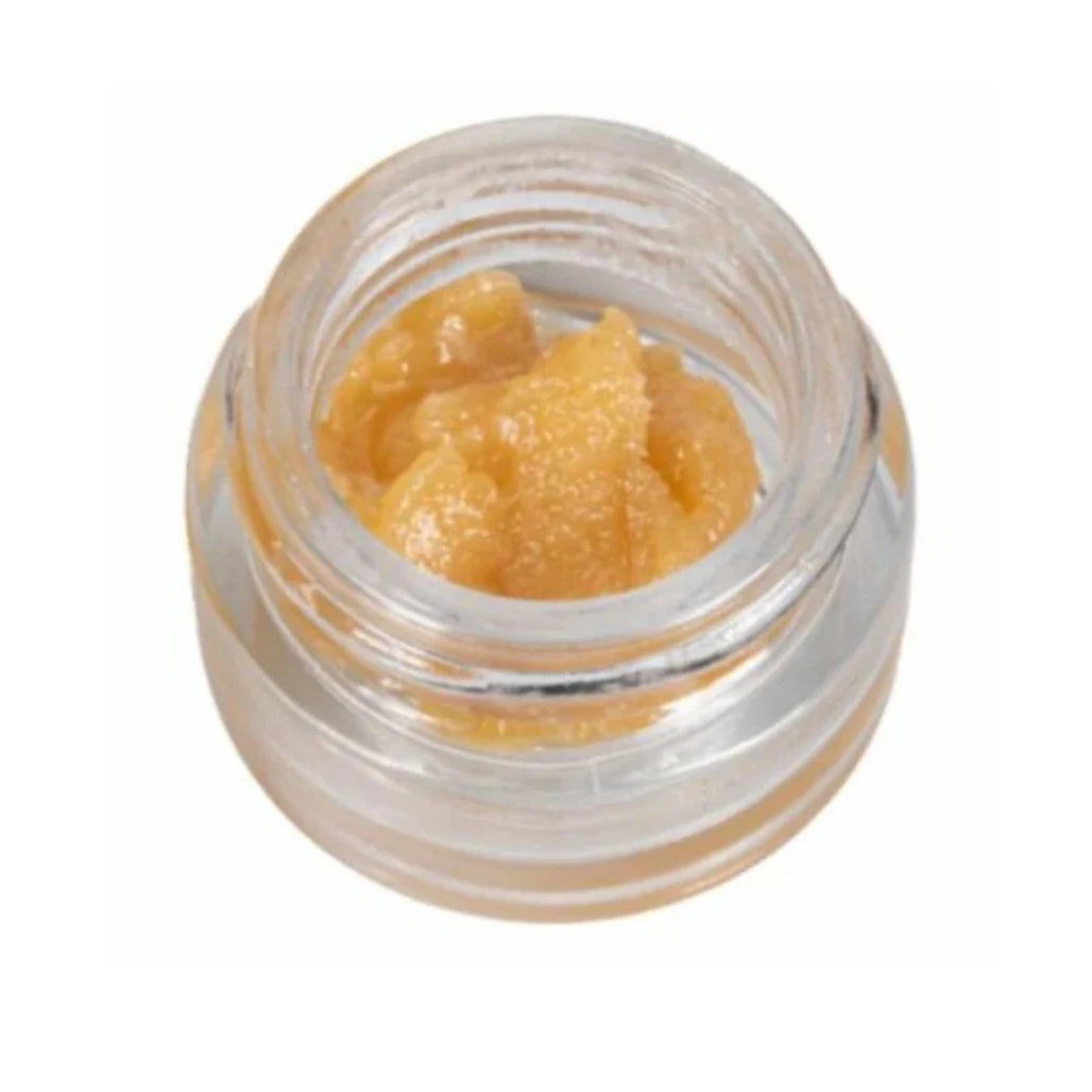 St. Croix Canna THCa live resin badder in a 1 gram glass jar