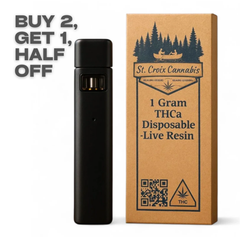 St. Croix Cannabis Sativa 1g THCa Disposable Live Resin Vape – Energizing, Balanced, Relaxing - Wisconsin THCa