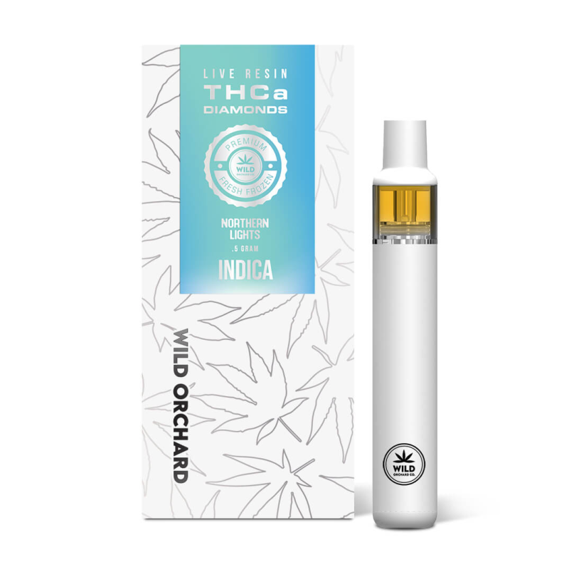 Wild Orchard Northern Lights THCA Diamonds Live Resin Vape 0.5g – Classic Indica THCA Disposable