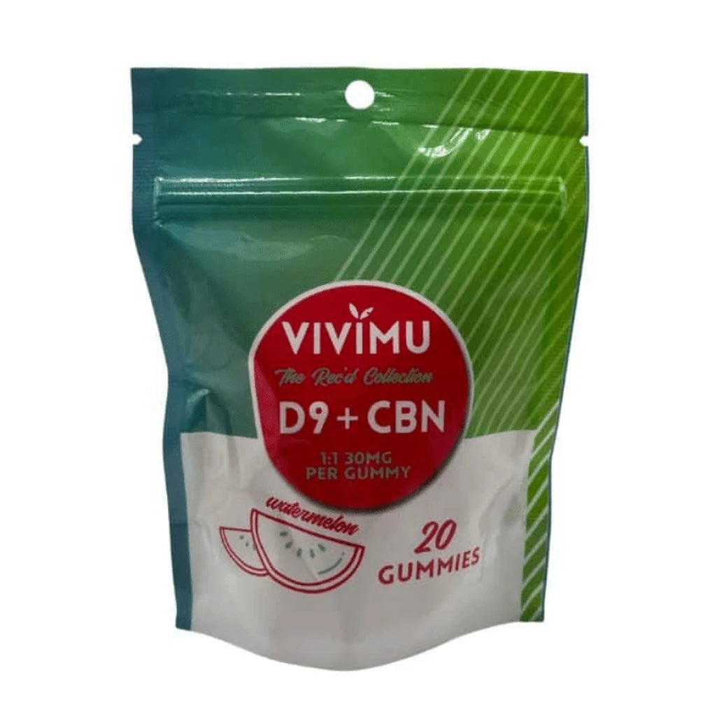 Vivimu D9 + CBN Watermelon gummies 20 count bag