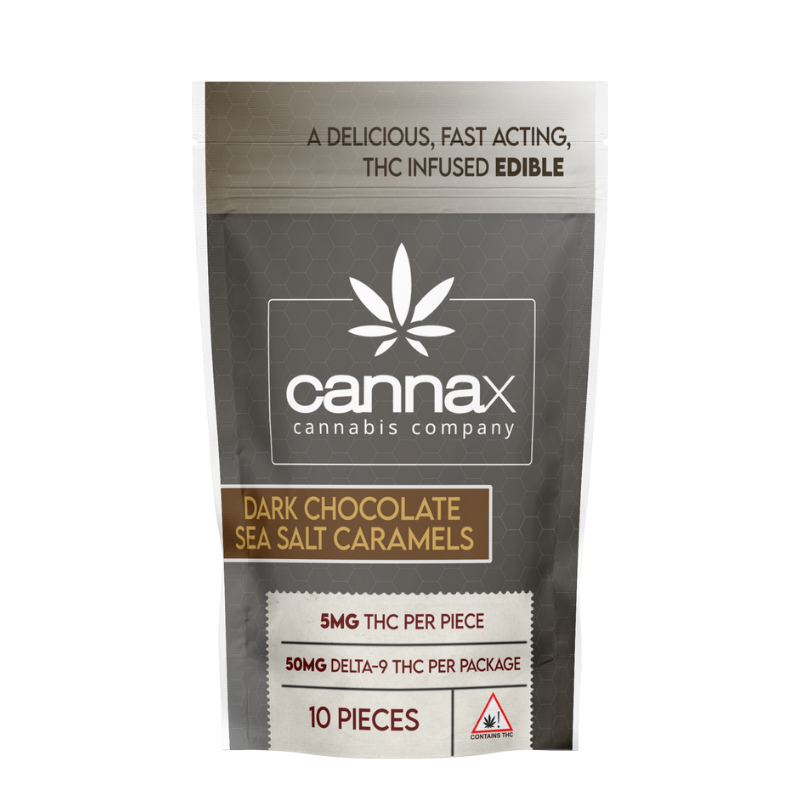 Delta-9 (5mg) Dark Chocolate Sea Salt Caramels